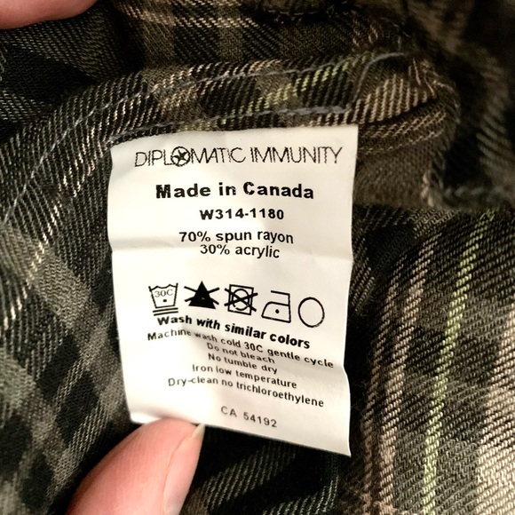 Brown Plaid Utility Button Up Top Size Small - Picture 6 of 11